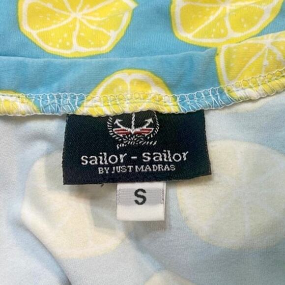 Bundle of 2 Sailor-Sailor Sleeveless Tops Size Small Lemon & Anchor Prints - Picture 7 of 13
